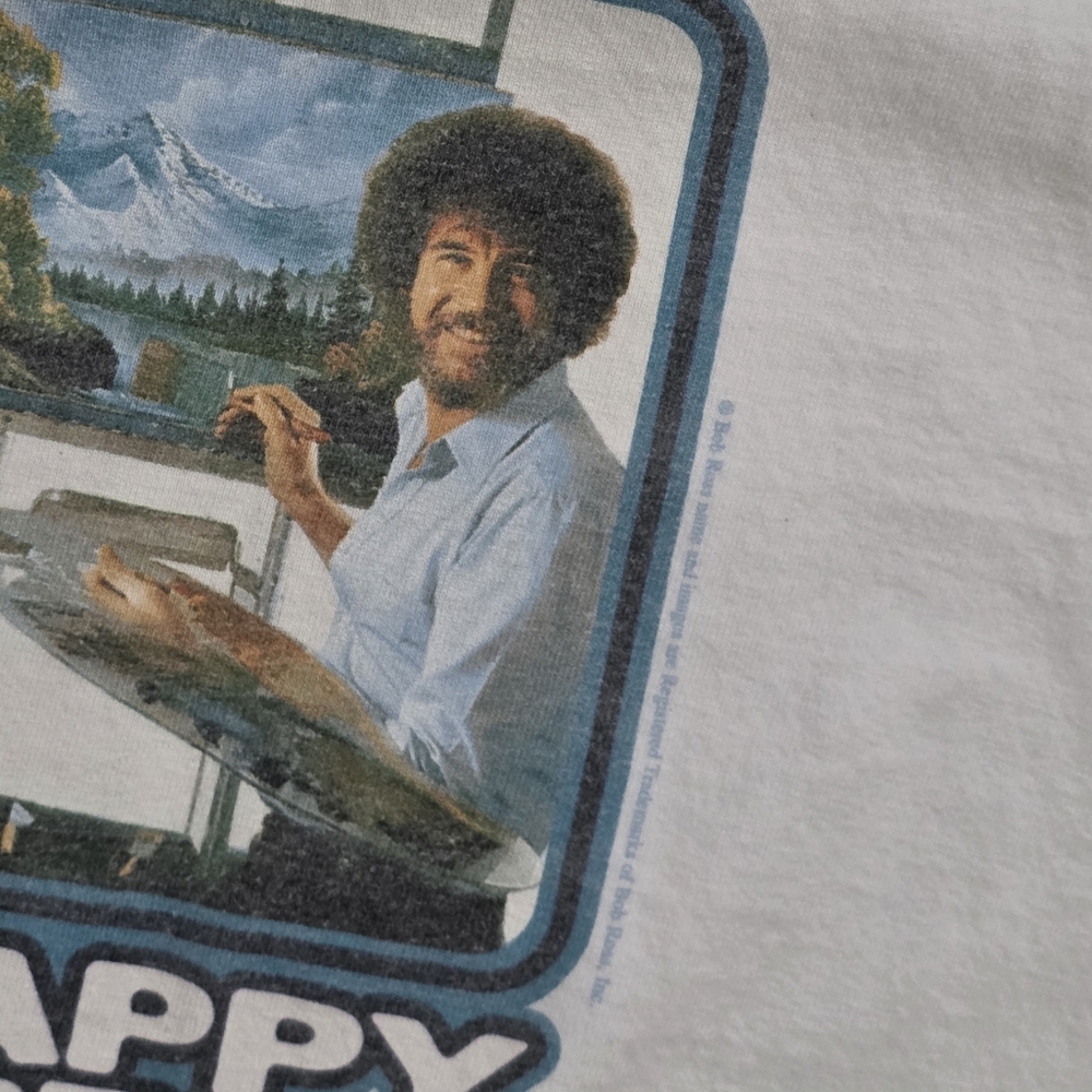 Vintage Bob Ross Shirt Happy Trees - Picture 3 of 7